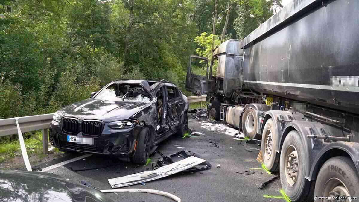 Luxus-BMW und Lkw gehen in Flammen auf – junger Soldat (†22) stirbt bei Horror-Crash in Bayern