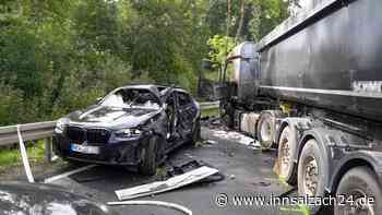 Luxus-BMW und Lkw gehen in Flammen auf – junger Soldat (†22) stirbt bei Horror-Crash in Bayern
