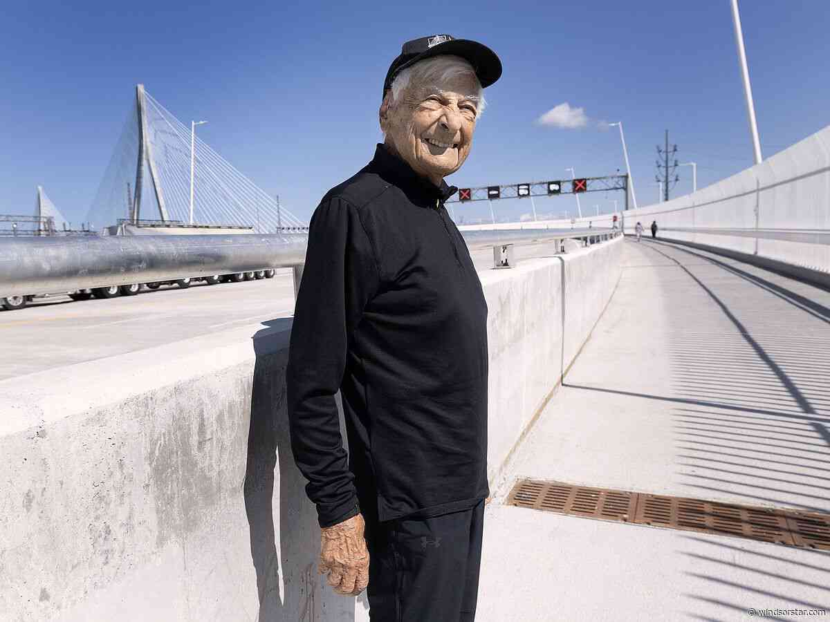 'Awesome' — At 103, Windsor native takes a stroll on the Gordie Howe bridge