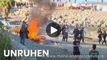 Spanier zerstören Migrantenlager in Ceuta – Video zeigt Ausschreitungen