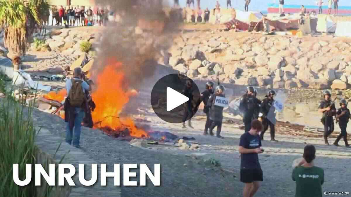 Spanier zerstören Migrantenlager in Ceuta – Video zeigt Ausschreitungen