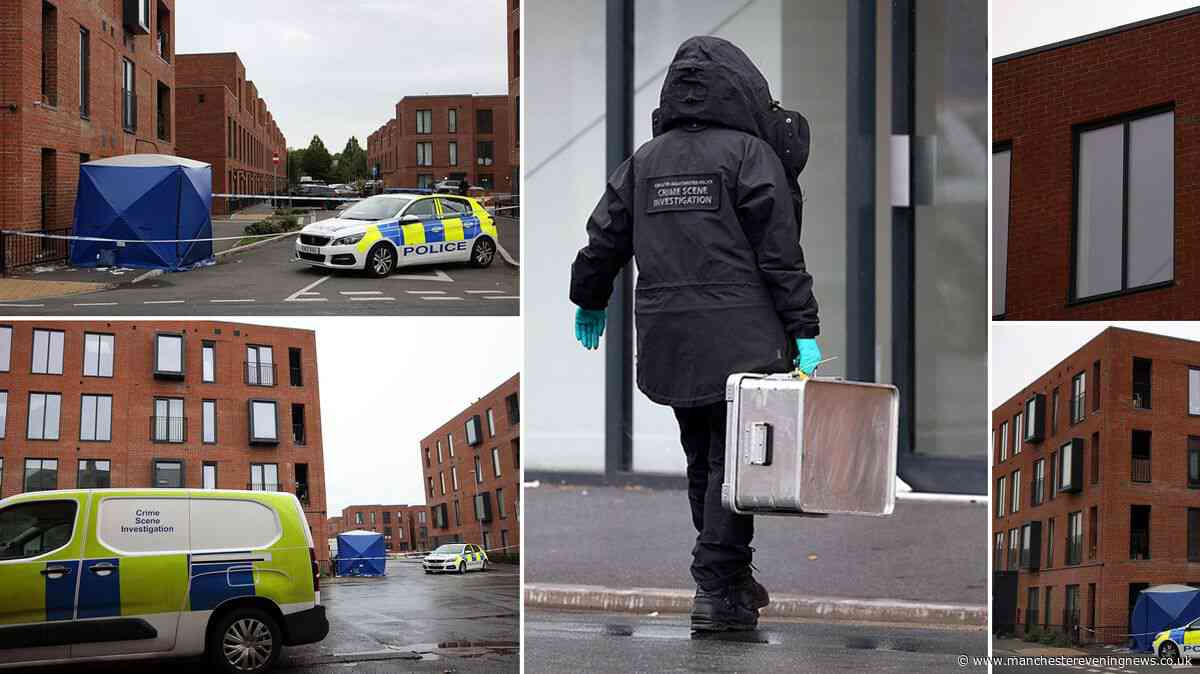 Man fights for life following Salford flats balcony plunge horror as police question attempted murder suspect