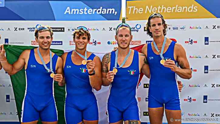 Canottaggio, il quattro di coppia è di nuovo campione del mondo: ad Amsterdam arriva un altro oro. Poi la dedica a Mondelli: “Sempre con noi”