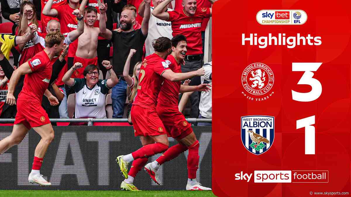 Middlesbrough hand West Brom first defeat of season