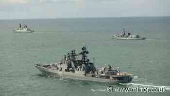 Russian warships task force tracked through UK waters in 'intensive' Royal Navy operation