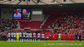 Football supporters pay respects to two police officers who tragically died in A66 crash