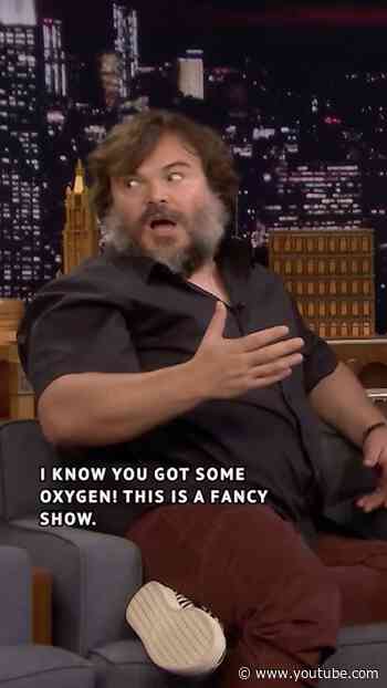 #JackBlack never fails to make an epic entrance! 🤘 #FallonFlashback