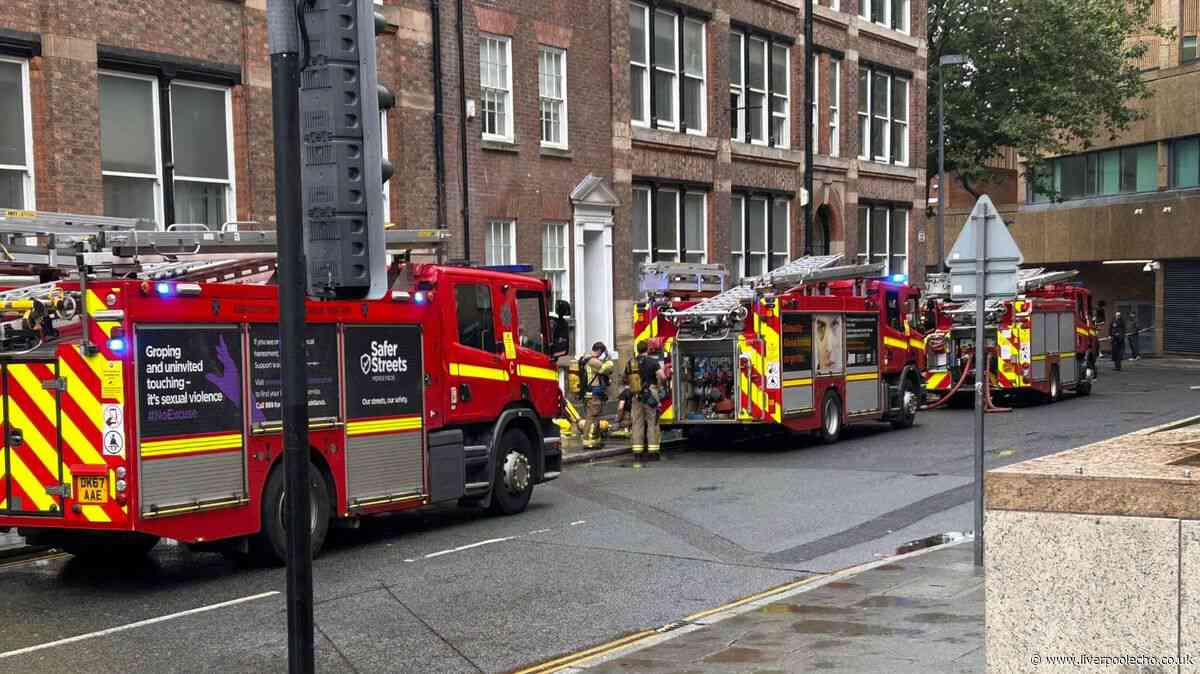People told 'get out' as fire starts in Liverpool city centre flat block