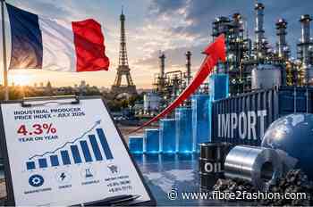 France's industrial producer prices accelerate 4.3% in July