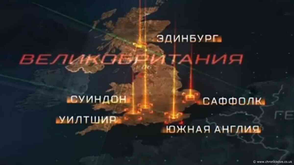 Russia shows map of England 'attack locations' as Moscow issues warning