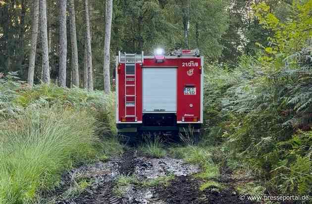 FW Flotwedel: Unklare Rauchentwicklung: Feuerwehr Langlingen sucht Waldgebiet nach Sichtung aus der Luft ab