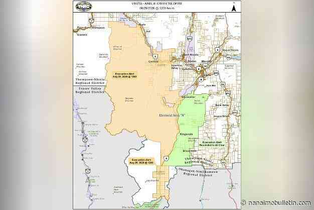 Evacuation orders, alerts downgraded in response to Ainslie Creek fire between Highways 1 and 5