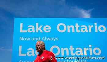Ontario premier answers Trump's 'Lake America' with giant 'Lake Ontario' sign