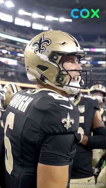 Tyler Shough leads Saints Pregame Huddle at Cowboys
