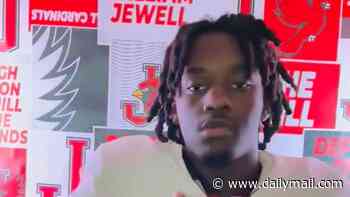 College football star dies after medical emergency during first game of season... as video shows final touchdown moments before tragedy