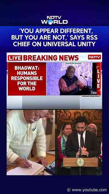 'You Appear Different, But You Are Not,' Says RSS Chief On Universal Unity