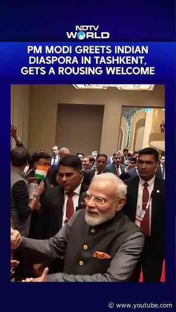 PM Modi Meets Indian Diaspora In Tashkent, Gets A Rousing Welcome