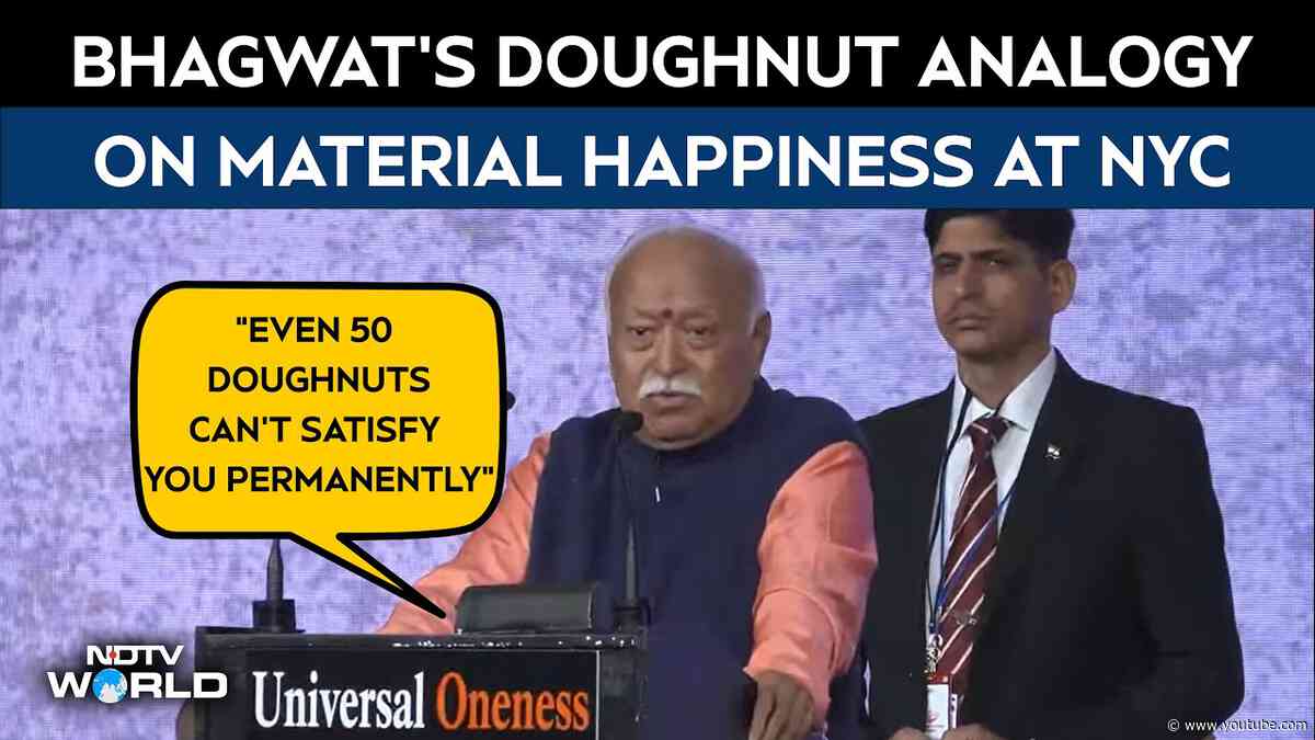 'Even 50 Doughnuts Can't Satisfy You Permanently,' Says RSS Chief On Materialistic Craving