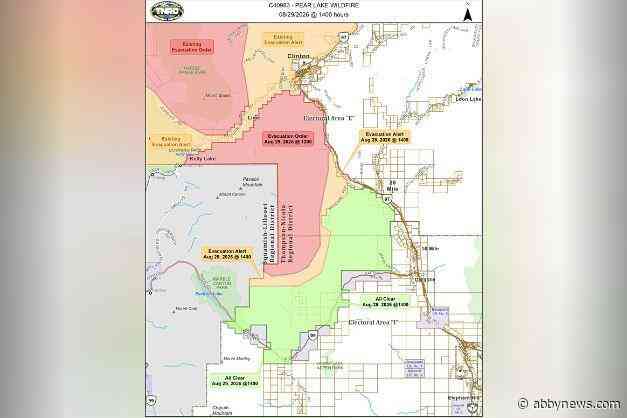 More properties downgraded to all clear as Pear Lake fire near Clinton shows minimal growth
