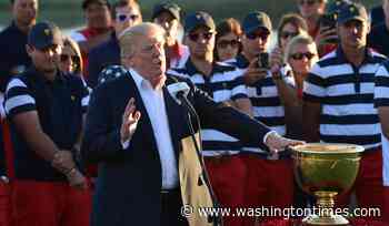 Trump says he'll be at Presidents Cup at Medinah as honorary chairman