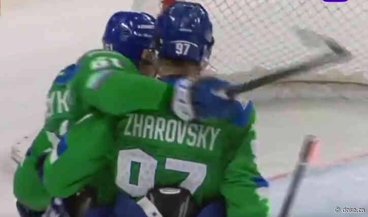 Alexander Zharovsky earned a point in the final preseason game