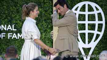 Roger Federer can't stop crying after wife's emotional speech as tennis legend inducted into Hall of Fame
