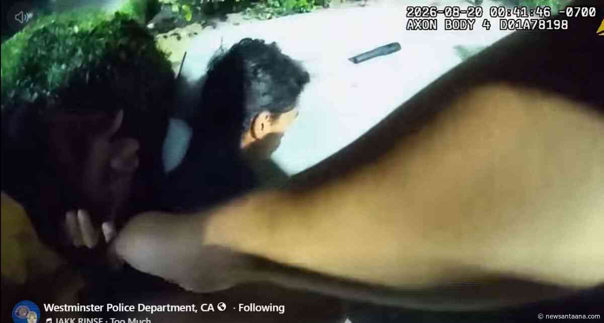 Ex football player cop chases down a probationer in west OC