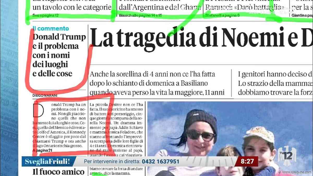 SVEGLIA FRIULI | 29/08/2026