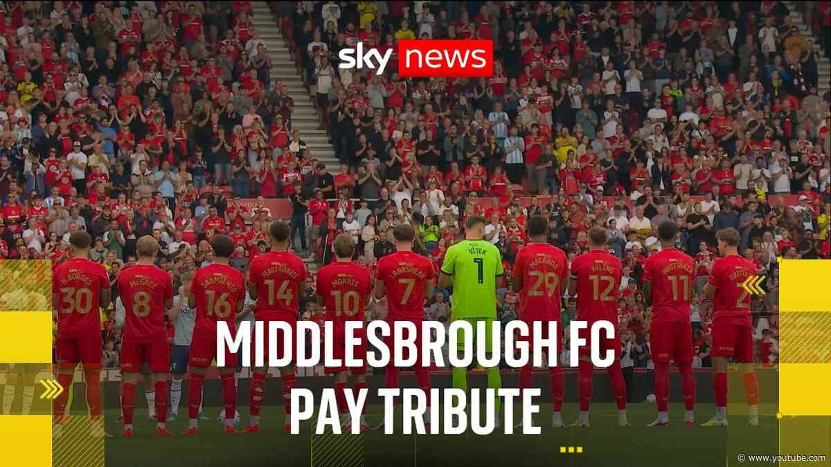 Middlesbrough FC hold one-minute applause for officers killed in A66 crash
