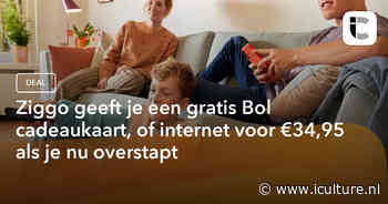 Ziggo geeft je een gratis Bol cadeaukaart, of internet voor €34,95 als je nu overstapt
