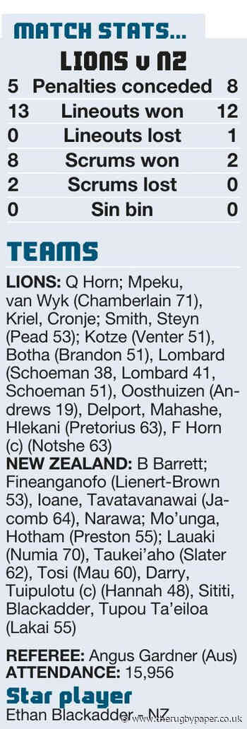 Blackadder leads great escape in Lions den