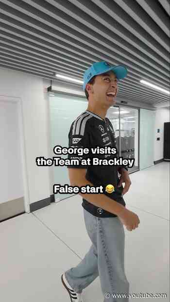 Showing gratitude to our Mercedes family 🩵 George got together with the Team at Brackley #f1
