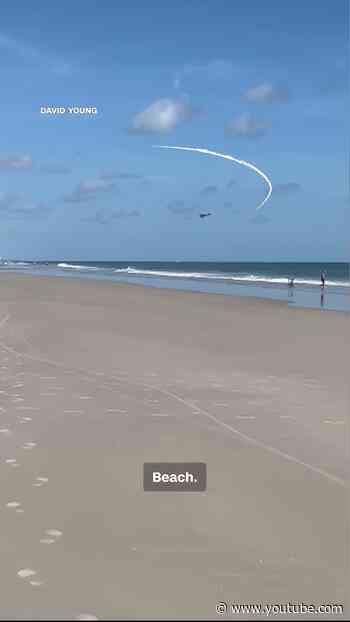 Pilot emerges safely after crashing into ocean