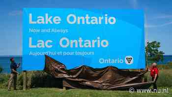 Premier van Ontario plaatst bord met naam Ontariomeer na Trumps hernoeming