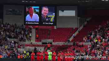 Emotional scenes as Boro fans and players unite in tribute to fallen officers PCs Blades and Clough
