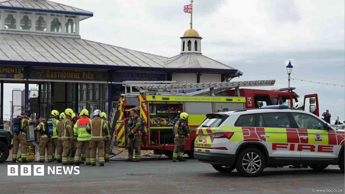 Eastbourne Pier evacuated as crews tackle fire