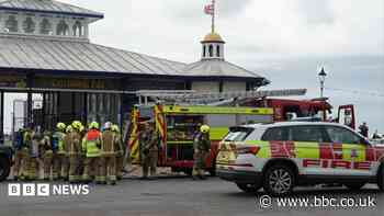 Eastbourne Pier evacuated as crews tackle fire