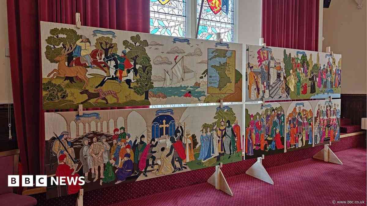 Embroidery on display as town celebrates conqueror