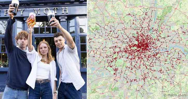 ‘We have created a pub crawl covering all 3535 venues in London’