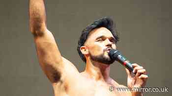 Gareth Gates stuns fans with Pride performance in tiny trunks and bottomless pink chaps