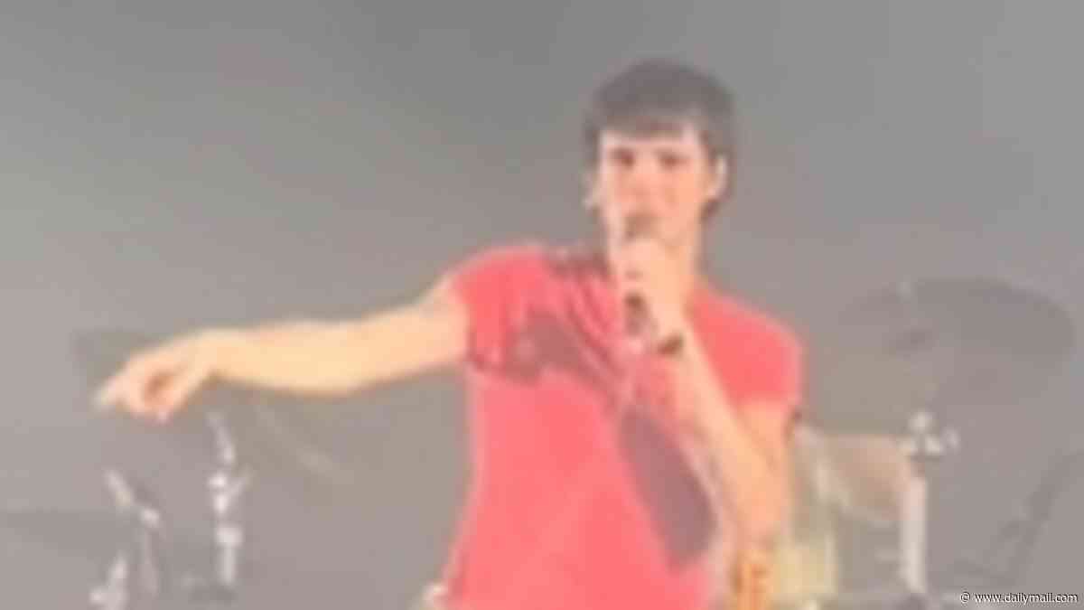 Cruz Beckham dedicates a song to 'my little sister' before Harper takes to the stage to the delight of fans at Reading Festival