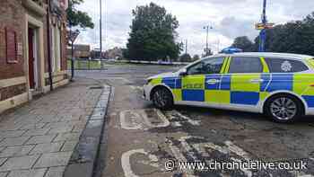 Forensics investigating and person taken to hospital after collision which closed Blyth roundabout