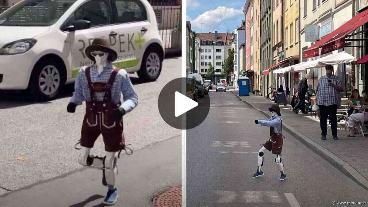 „Die Leute schauen auf alle Fälle“: Warum ein Roboter gerade durch München spaziert