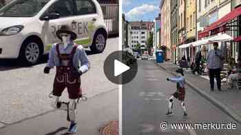 „Die Leute schauen auf alle Fälle“: Warum ein Roboter gerade durch München spaziert