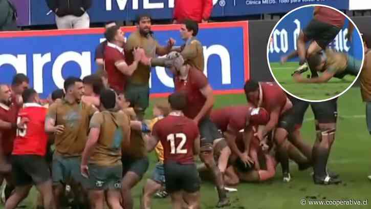 Emilio Shea sufrió rotura de ligamentos por terrible tackle que desató batalla campal ante Uruguay