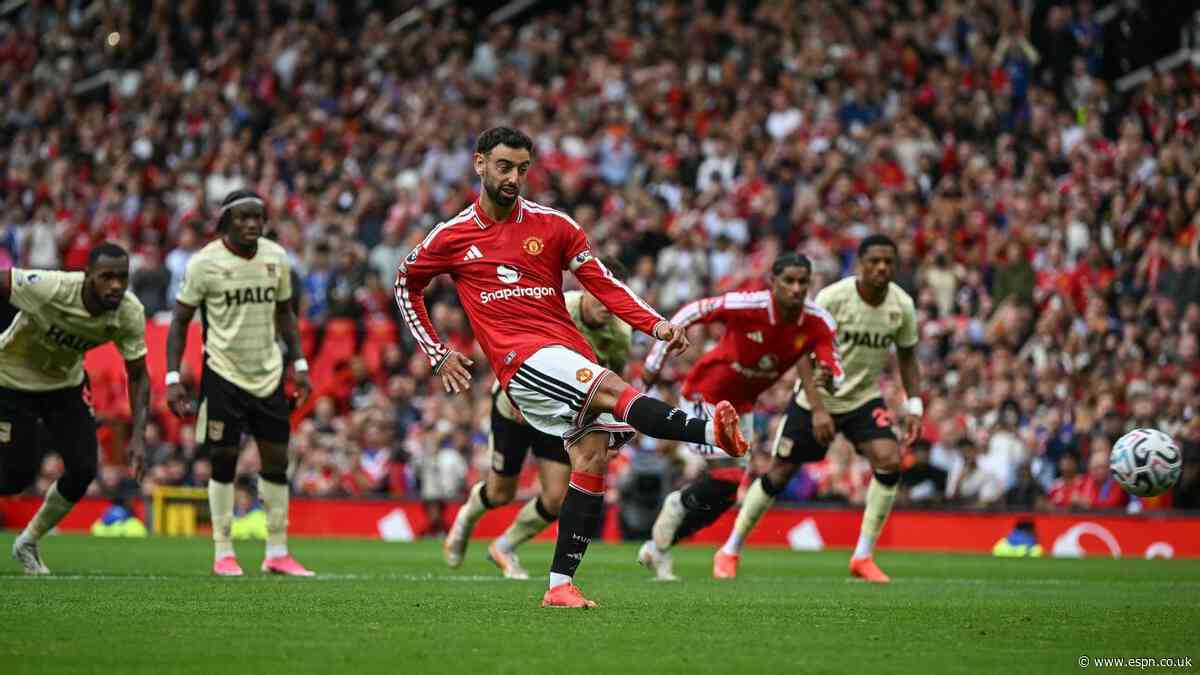 Manchester United player ratings as Fernandes scores hat trick and Rashford returns in Ipswich rout