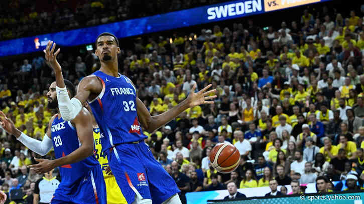 Watch Victor Wembanyama put on show leading France past Sweden in FIBA World Cup qualifying