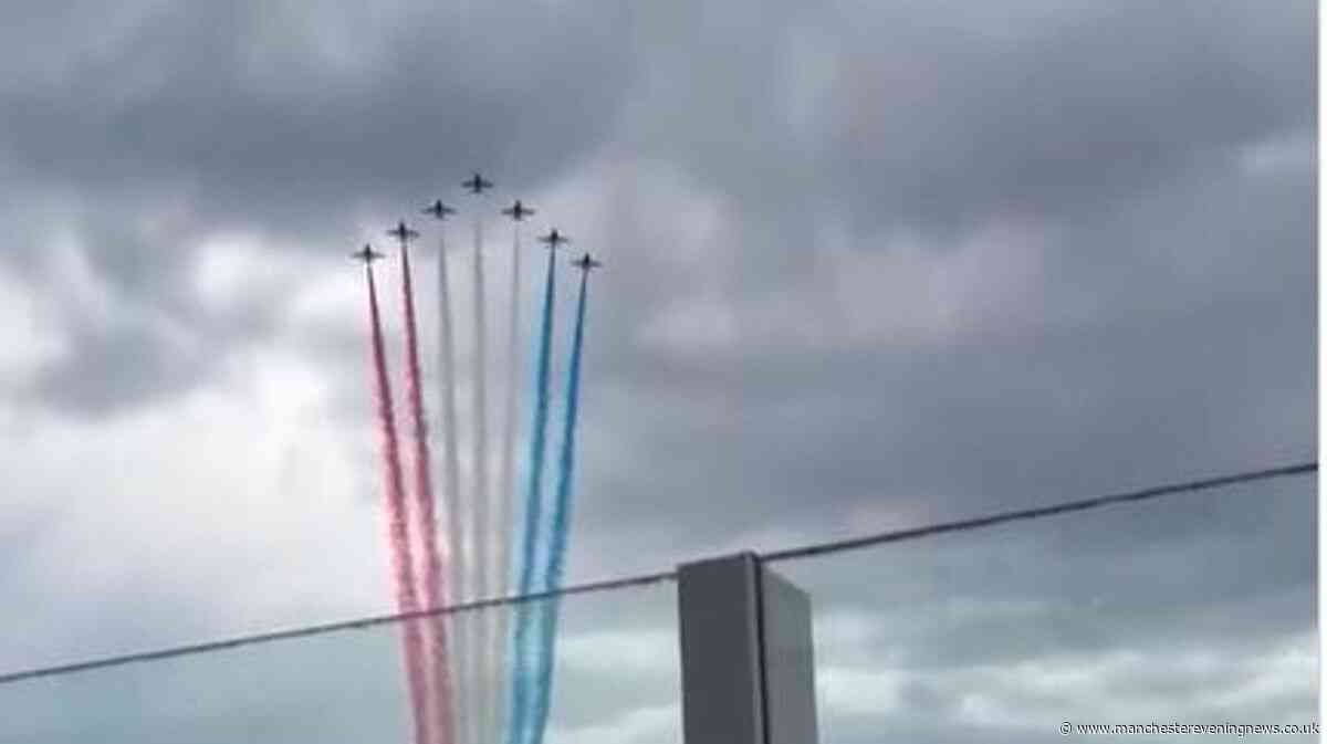 Royal Manchester Children's Hospital's special message to Red Arrows after spectacular display
