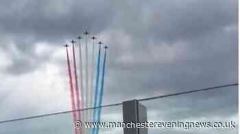 Royal Manchester Children's Hospital's special message to Red Arrows after spectacular display