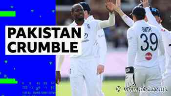 'Pakistan cleaned up!' -  England take five wickets for 19 runs